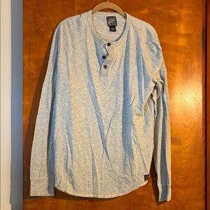 Lucky Brand Heather Gray Long Sleeve Henley